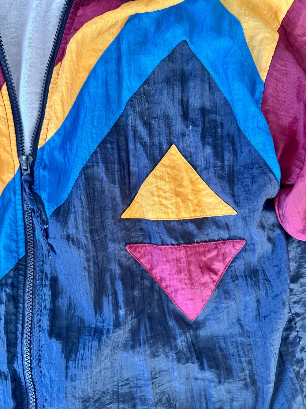 Vintage Rare Turnpoint Sports 90s Colorblock Windbreaker Jacket Medium - Picture 5 of 6
